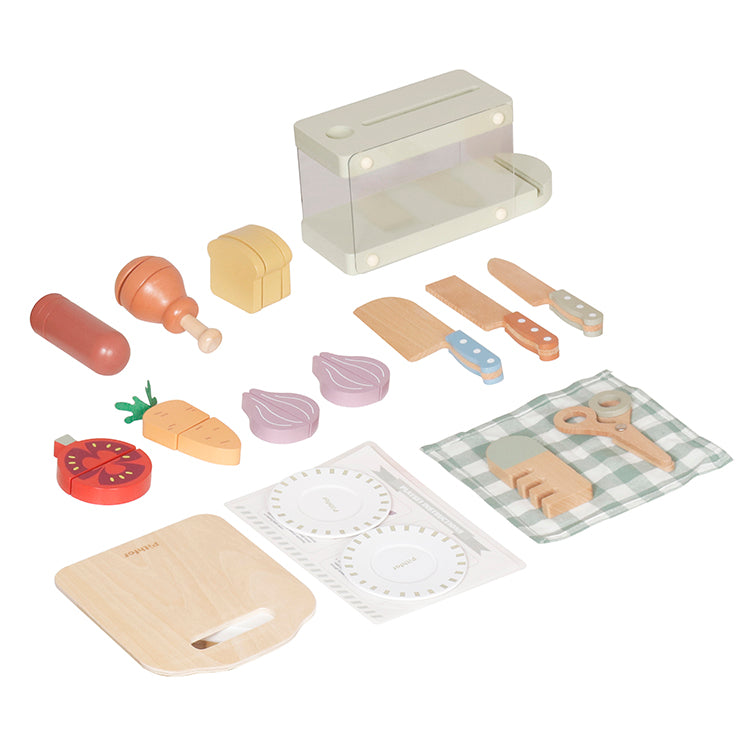 Wholesale Kids Wooden Cutting Food Play Set, OEM Available