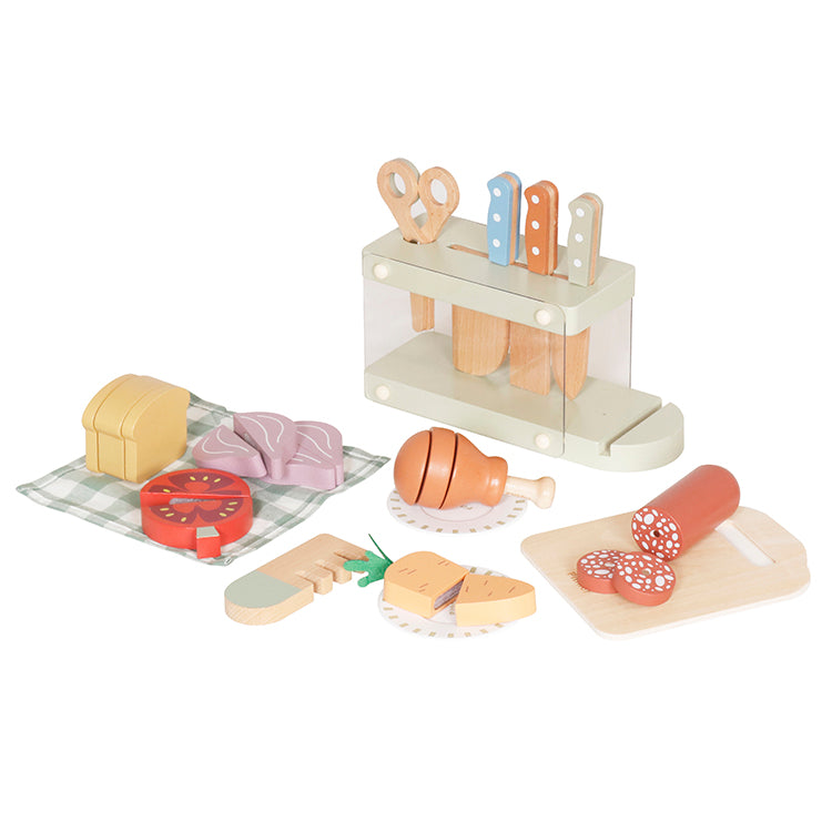 Wholesale Kids Wooden Cutting Food Play Set, OEM Available