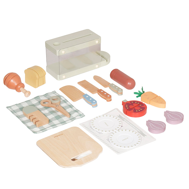 Wholesale Kids Wooden Cutting Food Play Set, OEM Available