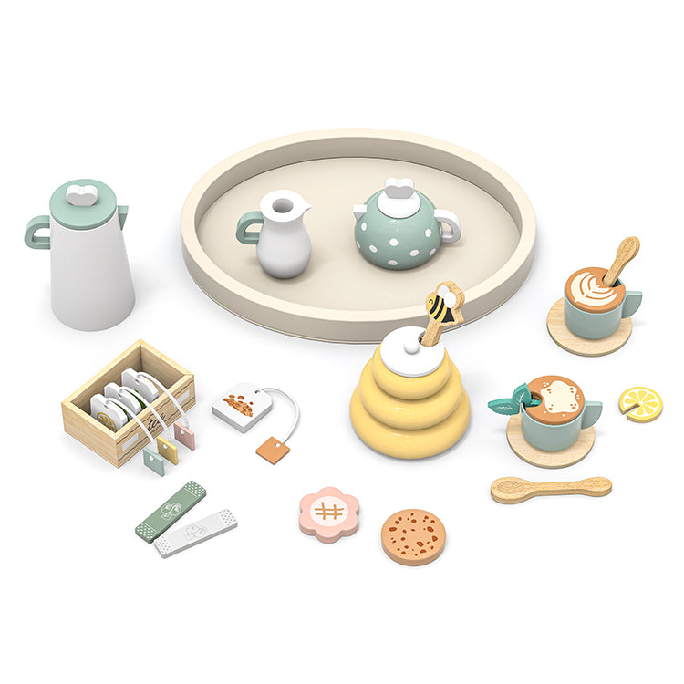 Wholesale Wooden Tea Party Playset, OEM Available