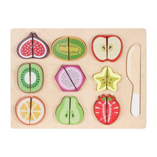 Montessori Wooden Fruit Cutting Puzzle Toy