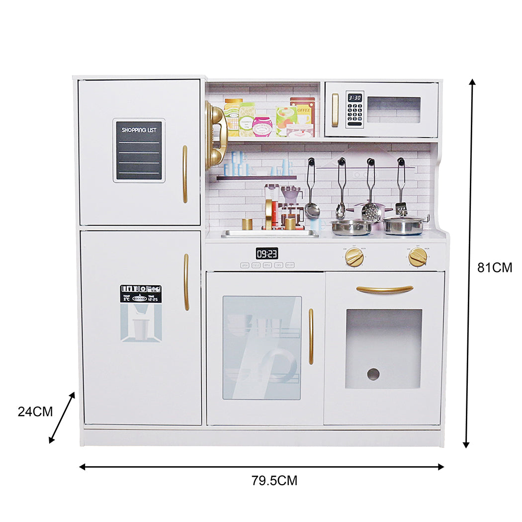 Custom Wooden Play Kitchen Manufacturer – Premium Kids Kitchen Set with Fridge & Lights