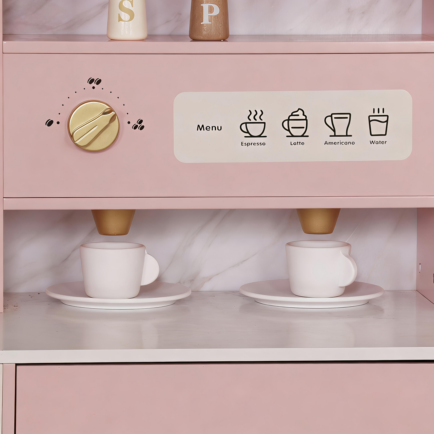 OEM Wooden Pink Play Kitchen Set – Luxury Kids Kitchen Toy