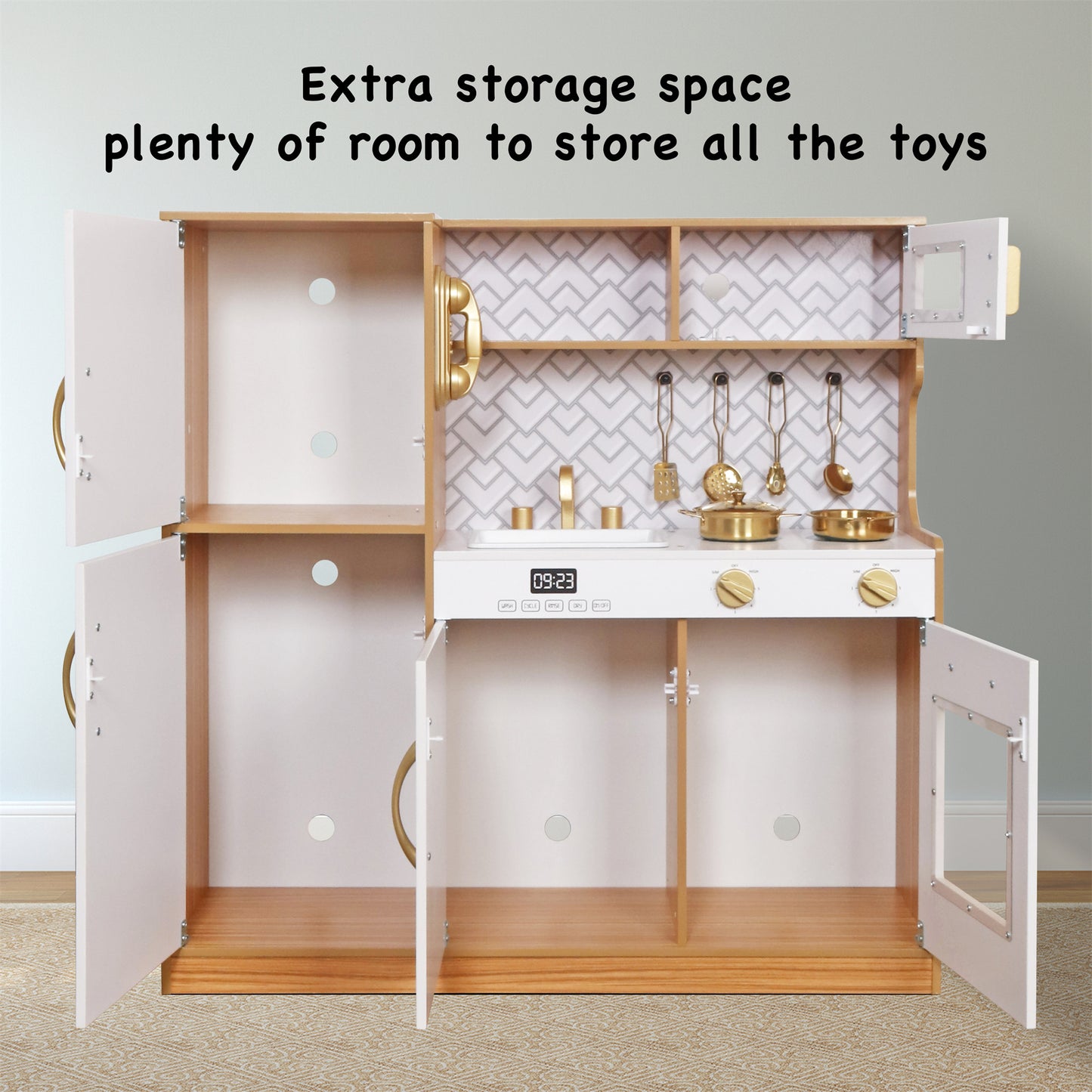 Custom Wooden Play Kitchen Manufacturer – Kids Kitchen Set with Fridge OEM Supplier
