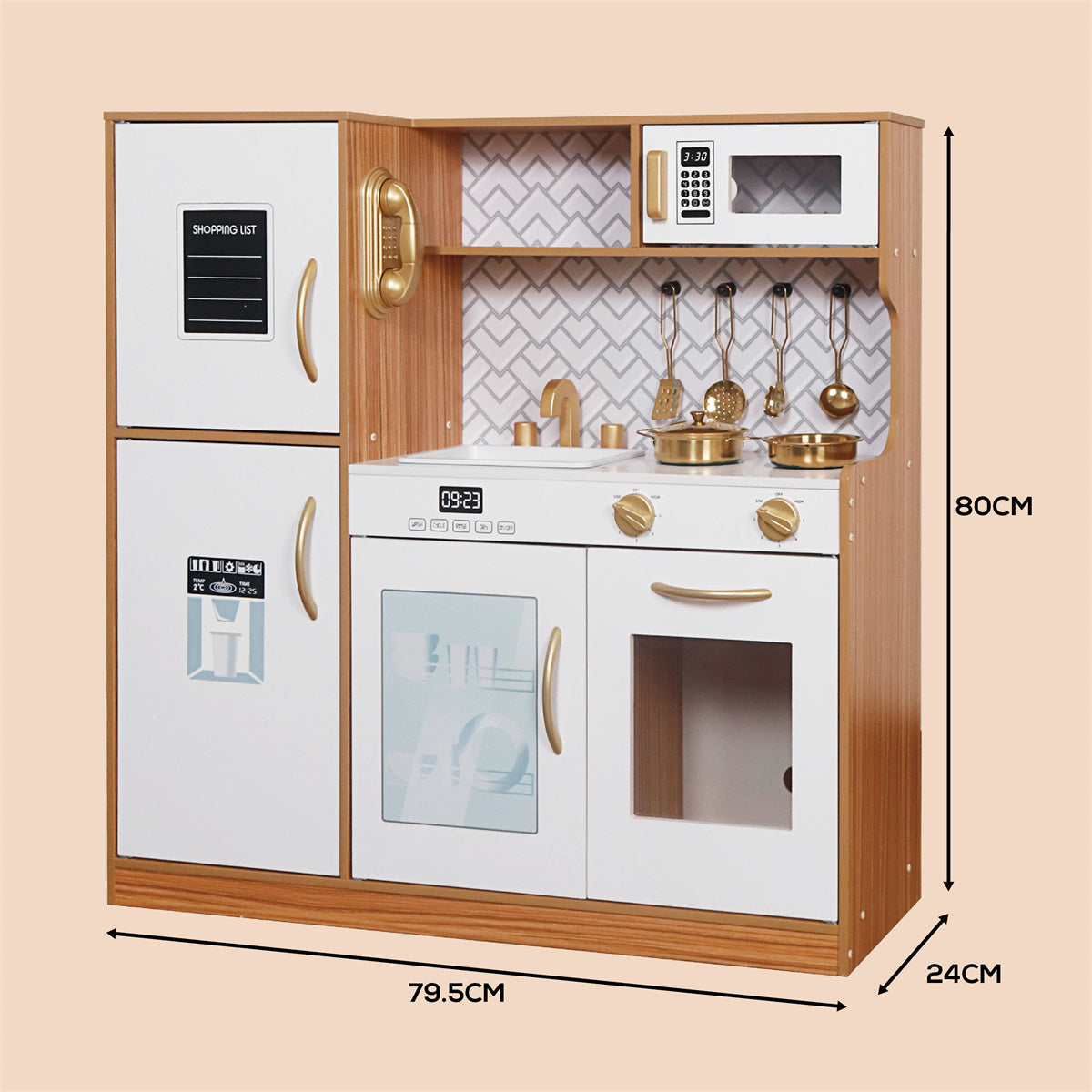 Custom Wooden Play Kitchen Manufacturer – Kids Kitchen Set with Fridge OEM Supplier