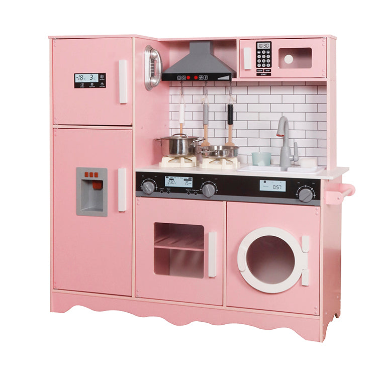 Wholesale Kids Pink Wooden Play Kitchen, OEM Available