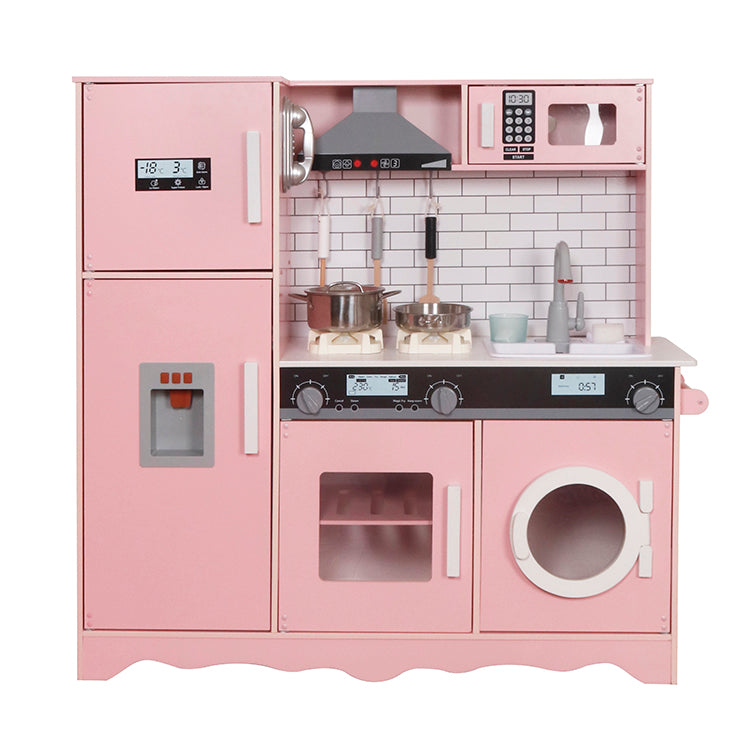 Wholesale Kids Pink Wooden Play Kitchen, OEM Available