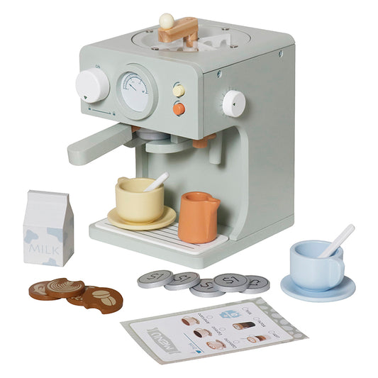Wholesale Kids Wooden Coffee Machine Playset, Pretend Play Toy, OEM Available