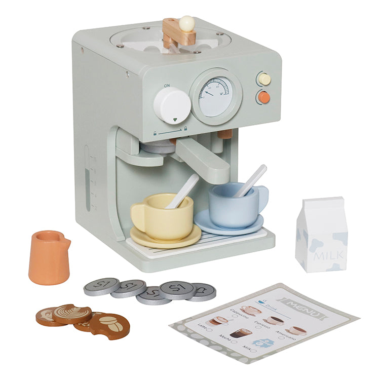 Wholesale Kids Wooden Coffee Machine Playset, Pretend Play Toy, OEM Available