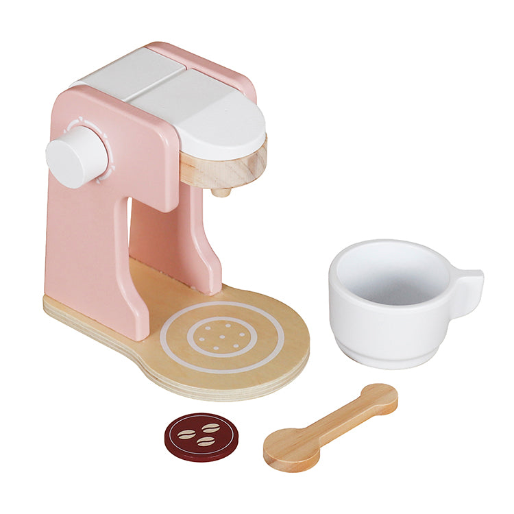 Custom Wooden Pink Breakfast Toy Set – Toaster Coffee Machine Kitchen Play Set
