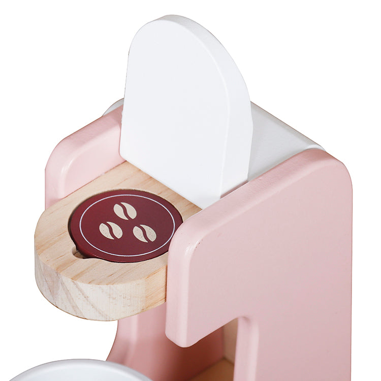 Custom Wooden Pink Breakfast Toy Set – Toaster Coffee Machine Kitchen Play Set
