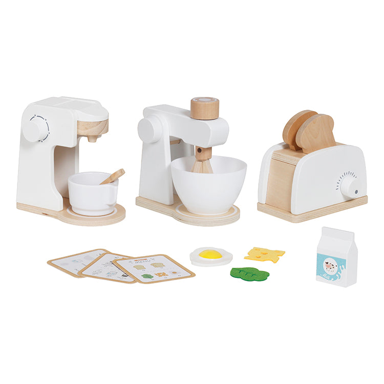 Wholesale Kids Wooden Kitchen Play Set, Coffee Maker Toaster Toy, OEM Available
