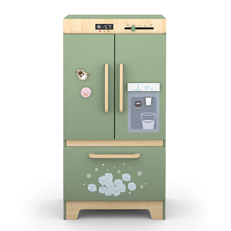 Wholesale Kids Green Wooden Play Refrigerator, OEM Available