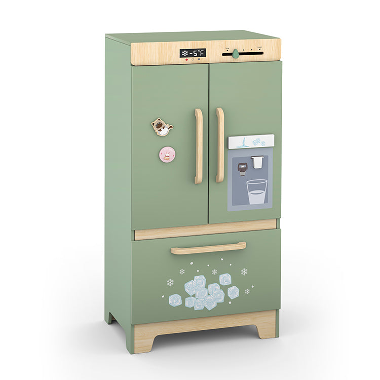 Wholesale Kids Green Wooden Play Refrigerator, OEM Available