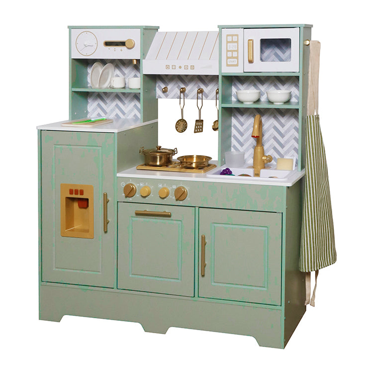 Wholesale Kids Wooden Play Kitchen Set, Pretend Cooking Toy, OEM Available