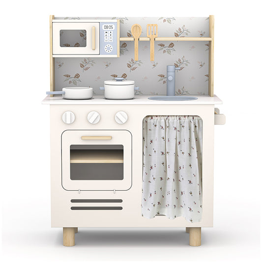 Wholesale Wooden Floral Play Kitchen, OEM Available