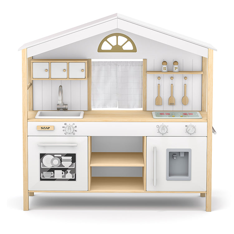 Montessori Wooden House-Style Play Kitchen