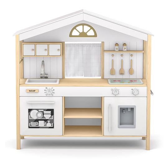 Montessori Wooden House-Style Play Kitchen