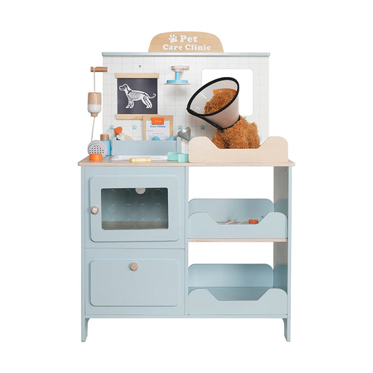 Kids Wooden Pet Care Clinic Playset