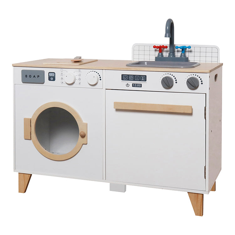 Wholesale Kids Wooden Laundry & Sink Playset, Pretend Play Toy, OEM Available
