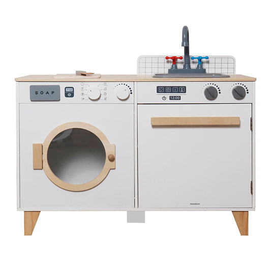 Wholesale Kids Wooden Laundry & Sink Playset, Pretend Play Toy, OEM Available