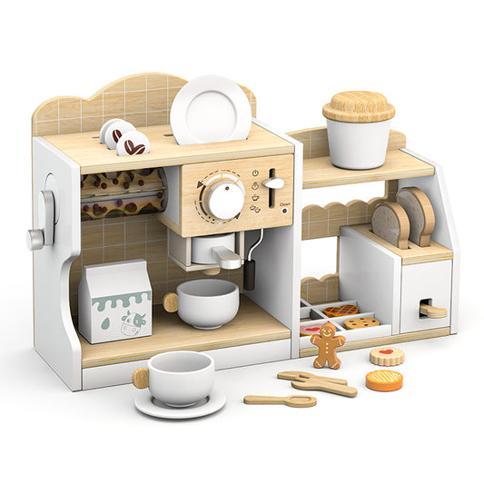 Wholesale Kids Wooden Coffee & Bakery Playset, OEM Available