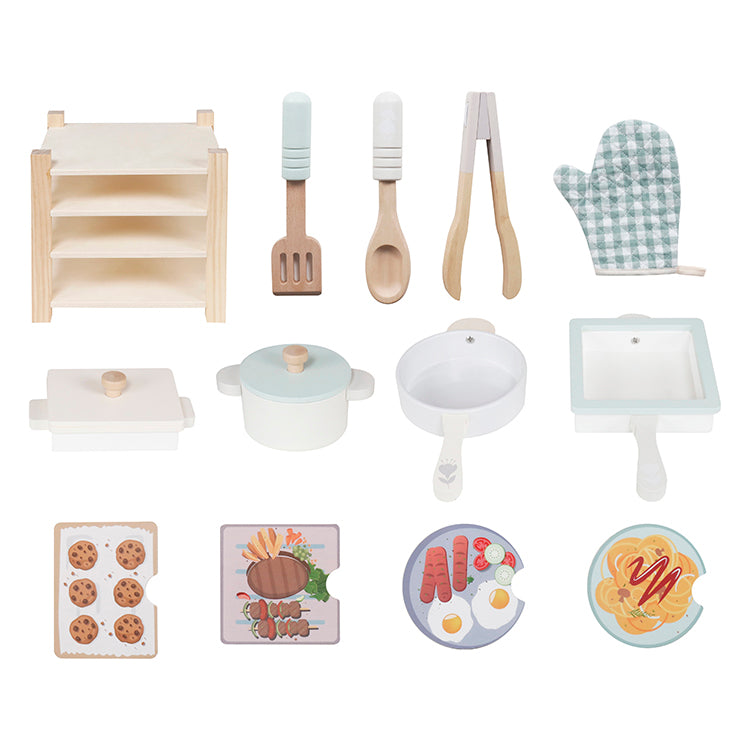 Montessori Wooden Mini Stove & Grill Play Set