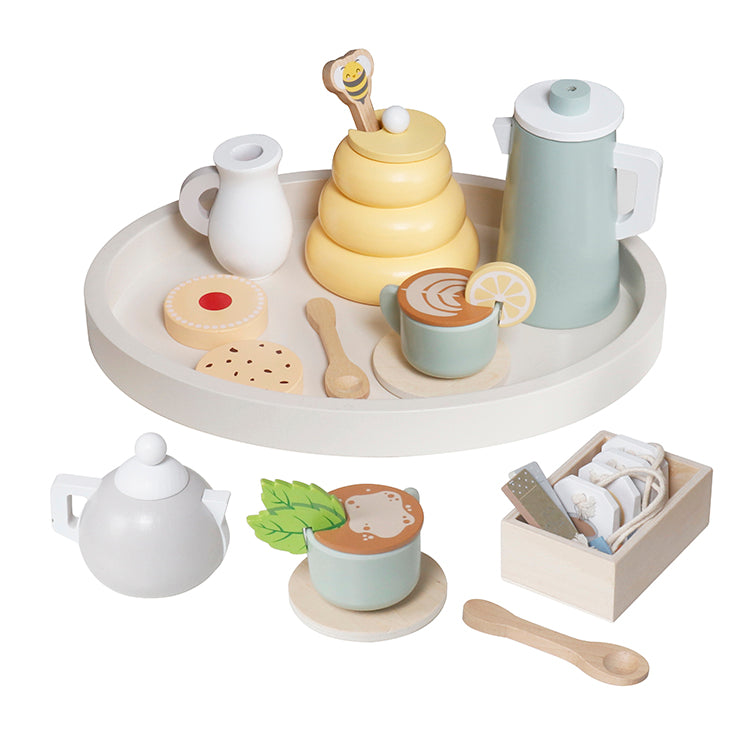 Wholesale Kids Wooden Tea & Coffee Play Set, OEM Available