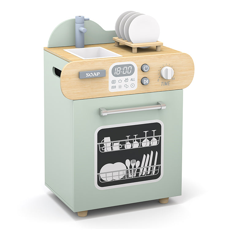 Montessori Wooden Mini Dishwasher & Sink Playset