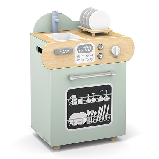 Montessori Wooden Mini Dishwasher & Sink Playset