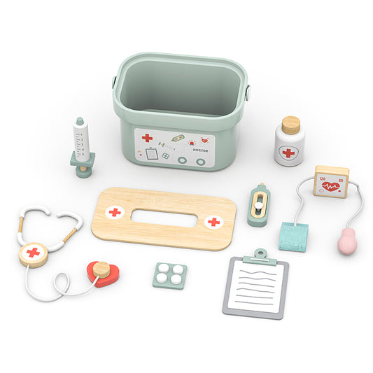 Montessori Wooden Kids Doctor Toy Playset
