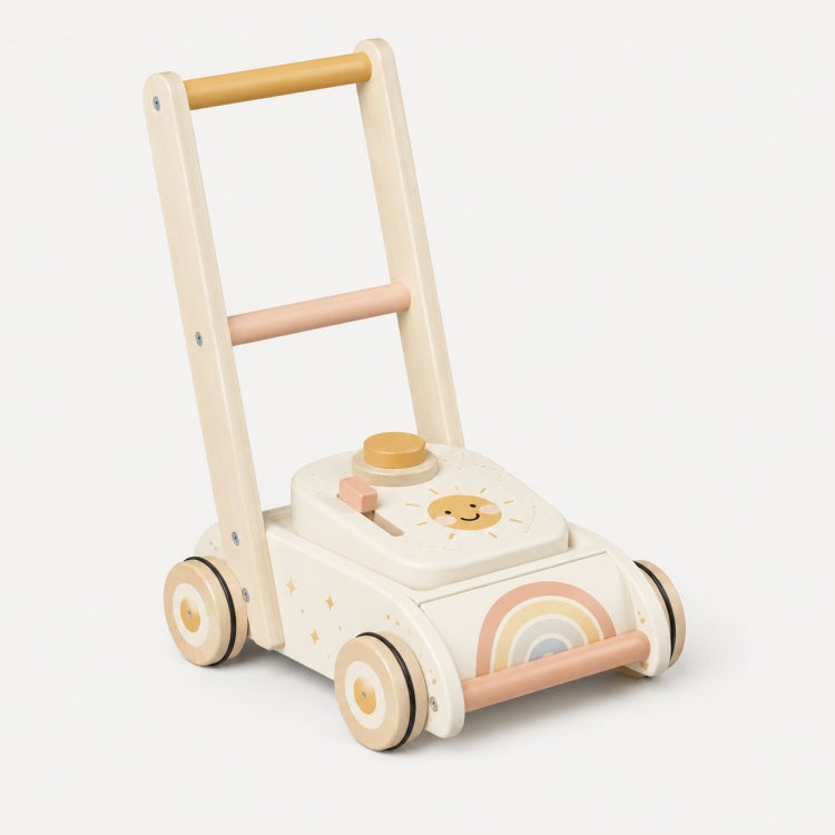 OEM Rainbow Lawn Mower Toddler Push Along Walker Toy