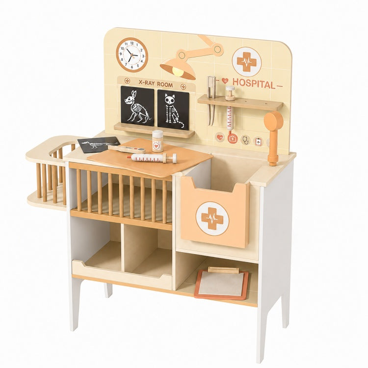 Wooden Animal Hospital for Kids – Pretend Vet Clinic & X-Ray Play Center