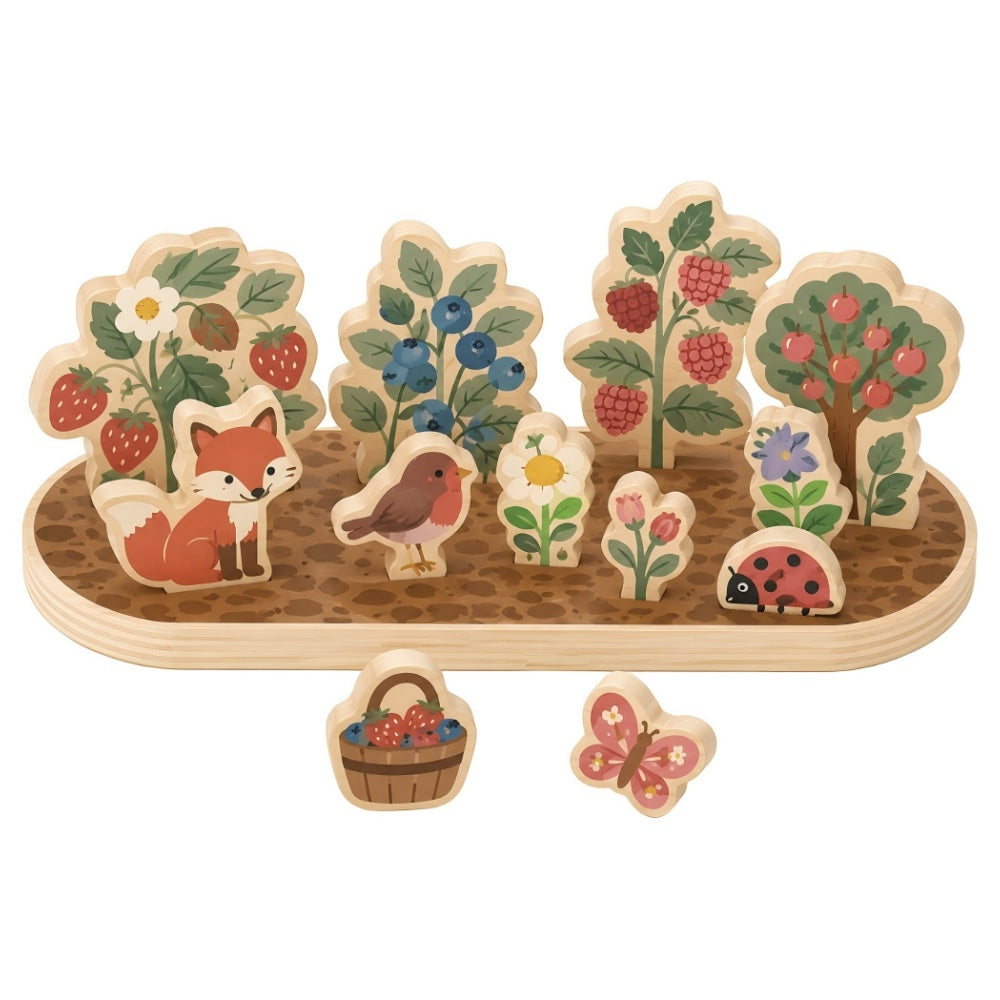 Wooden Flower Garden Playset – Pretend Gardening & Nature Toy