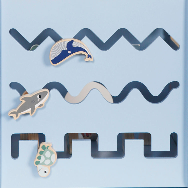 OEM/ODM Ocean-Themed Wooden Activity Cube
