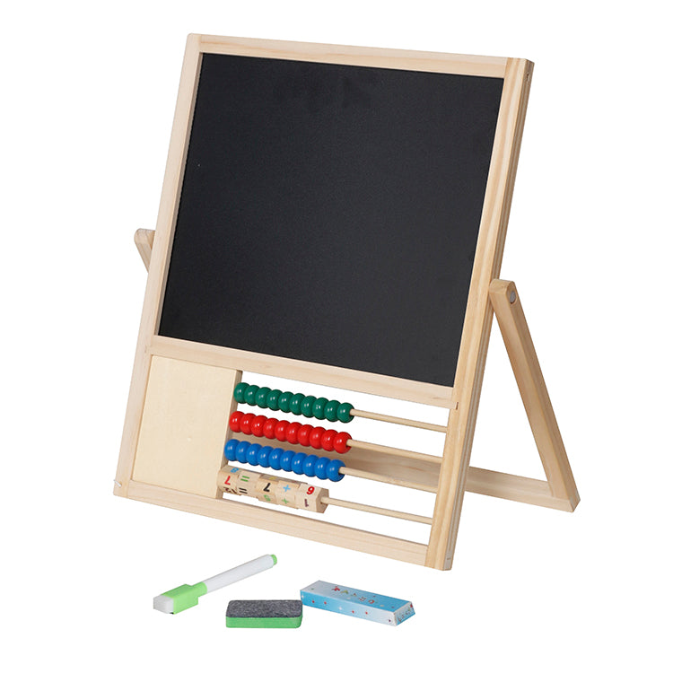 Wholesale Kids Wooden 5-in-1 Activity Easel Board, Alphabet Abacus Learning Toy, OEM Available