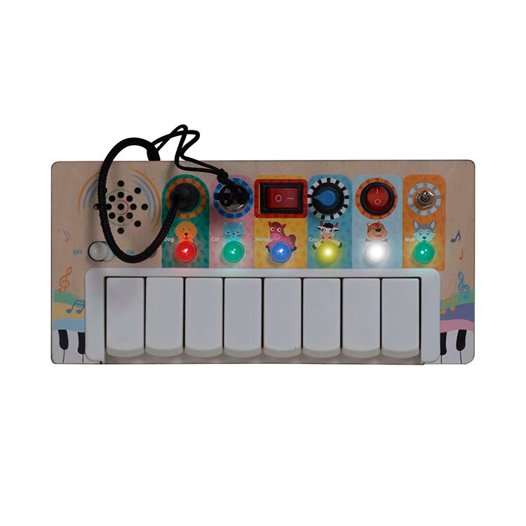 Montessori Wooden Busy Board Piano | Toddler Sensory & Musical Toy