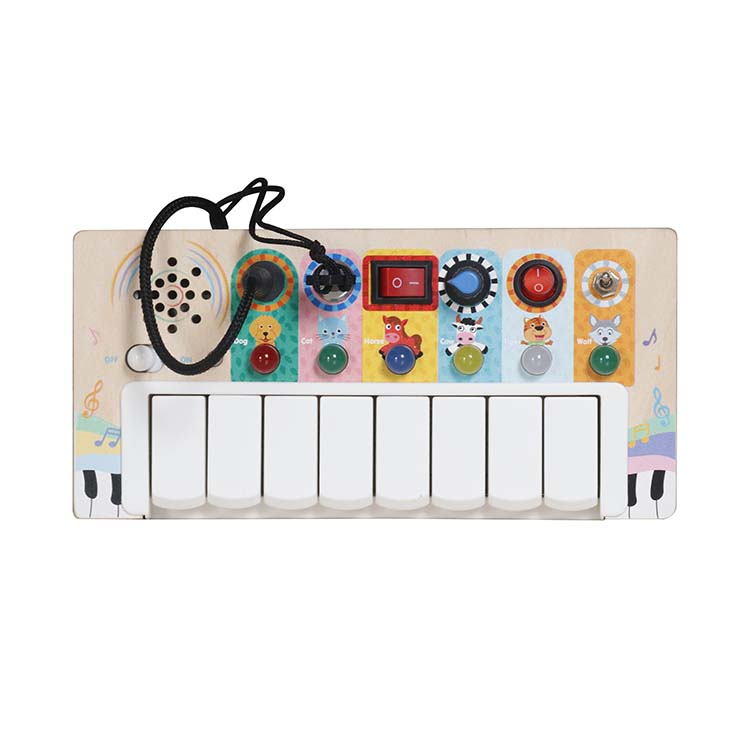 Montessori Wooden Busy Board Piano | Toddler Sensory & Musical Toy