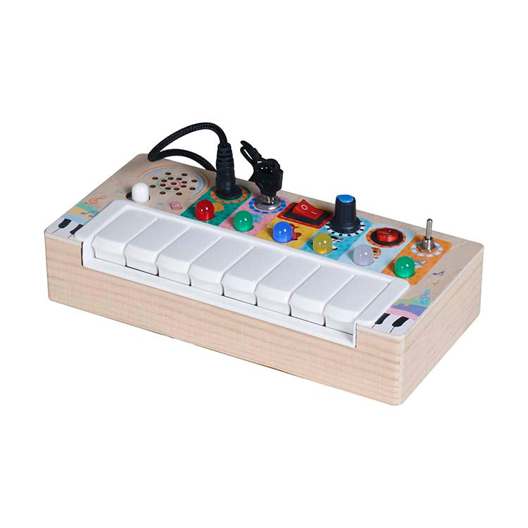 Montessori Wooden Busy Board Piano | Toddler Sensory & Musical Toy