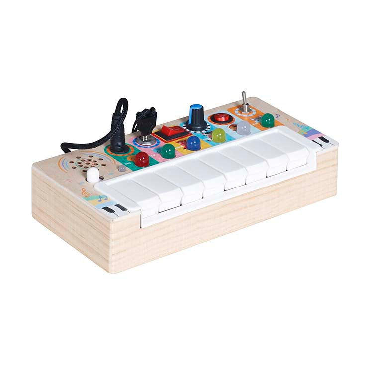 Montessori Wooden Busy Board Piano | Toddler Sensory & Musical Toy