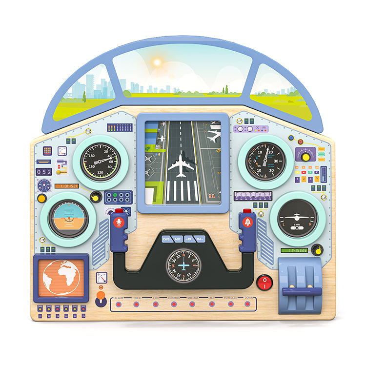 Wholesale Kids Wooden Airplane Cockpit Toy, OEM Available