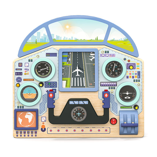 Wholesale Kids Wooden Airplane Cockpit Toy, OEM Available