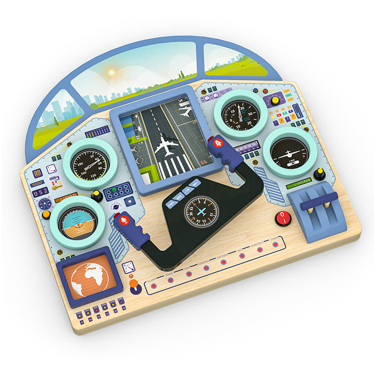 Wholesale Kids Wooden Airplane Cockpit Toy, OEM Available