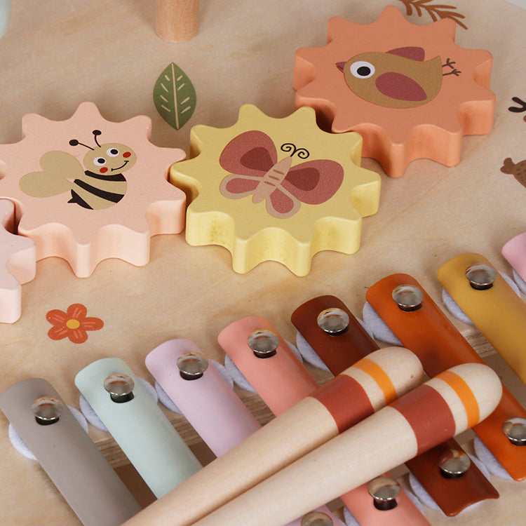 Custom Wooden Musical Busy Board – Montessori Sensory Activity Toy