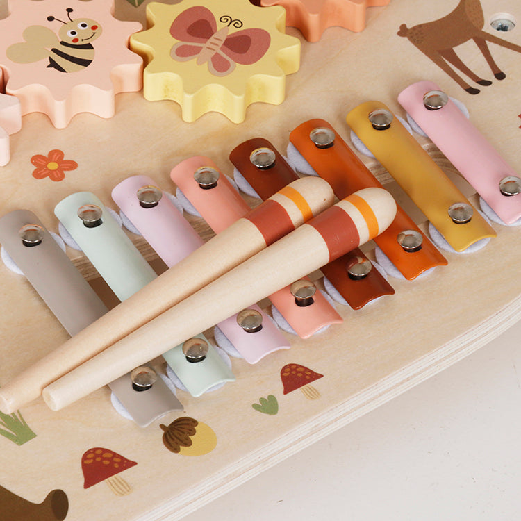 Custom Wooden Musical Busy Board – Montessori Sensory Activity Toy