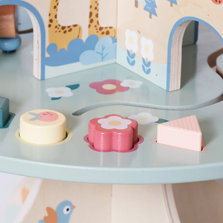 Wholesale Kids Wooden Activity Table, 360° Rotating Play Center, OEM Available