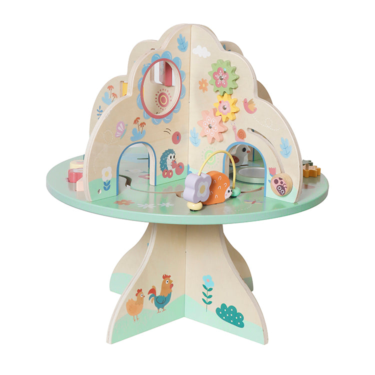 Wholesale Kids Wooden Activity Table, 360° Rotating Play Center, OEM Available