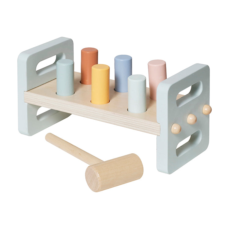 Wholesale Kids Wooden Montessori Toy Set, 3-in-1 Hammer Bench, Shape Sorter & Stacking Ring, OEM Available
