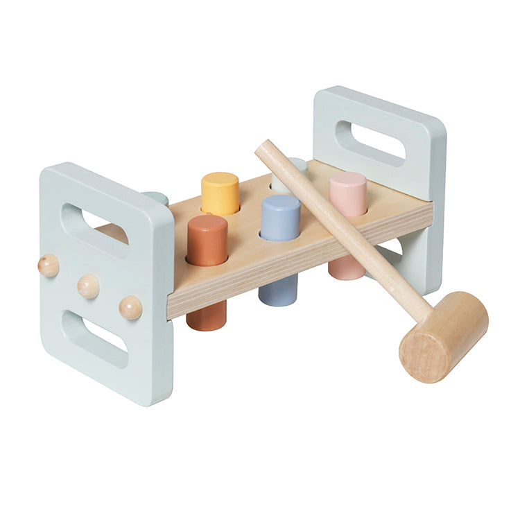 Wholesale Kids Wooden Montessori Toy Set, 3-in-1 Hammer Bench, Shape Sorter & Stacking Ring, OEM Available