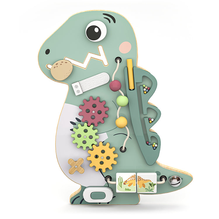 Wholesale Wooden Dinosaur Busy Board, OEM Available